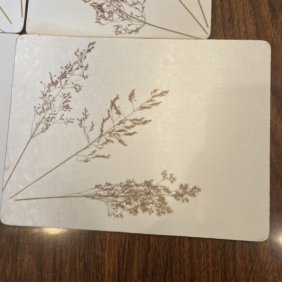 Adsum Of England Placemats Vtg Lot Of 6 English Grasses With Box 7x9” - Picture 2 of 12